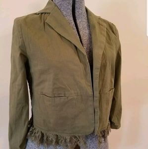 Vera Wang Princess crop blazer, peek a boo paisley